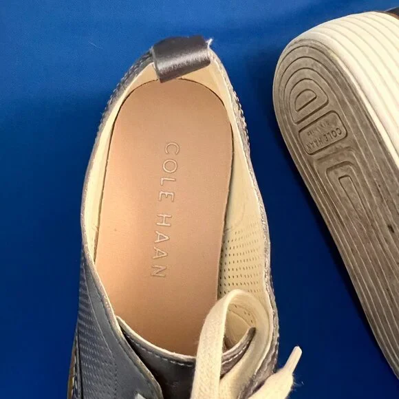 Cole Haan Metallic Oxford Shoes Size 7.5 - Picture 3 of 4